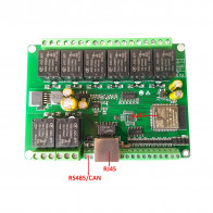 8-kanálová reléová deska s 8 vstupy RJ45, WIFI, RS485, MQTT